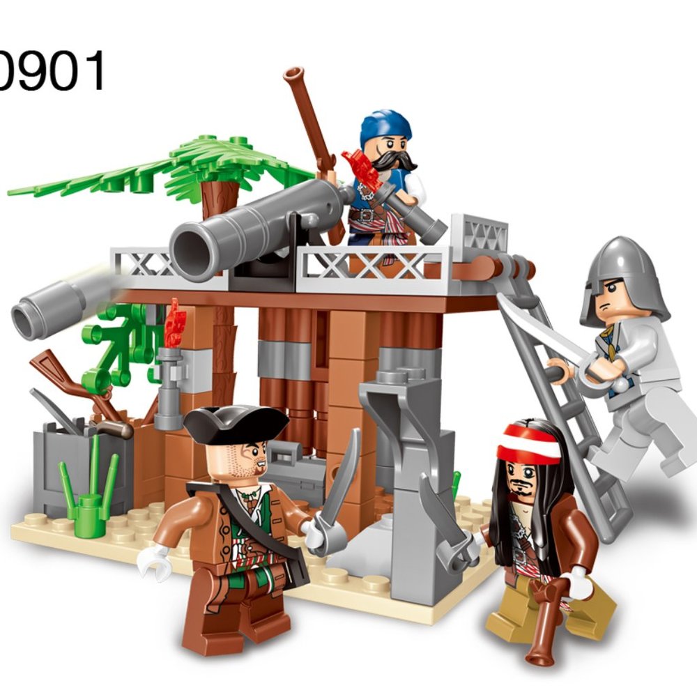 Pirate Den Building Block Set 128 pieces NIB NEVER OPENED